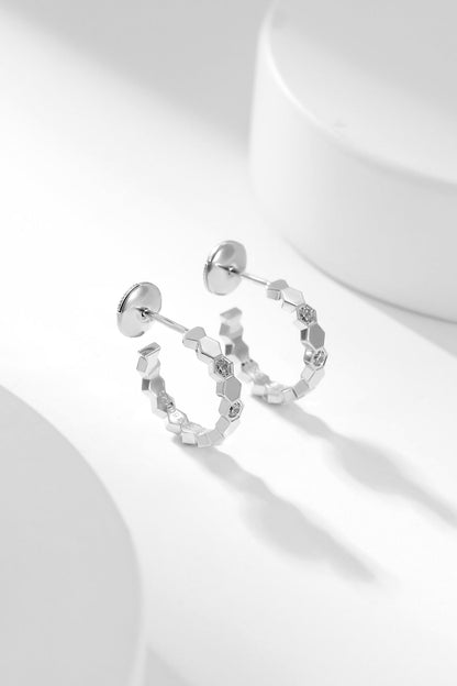 [Eternal Jewelry]BEE LOVE DIAMOND HOOP EARRINGS