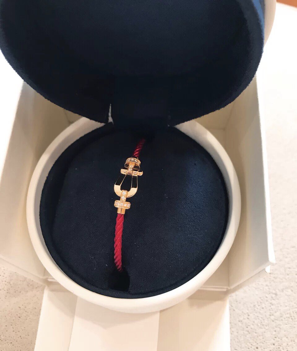 [Eternal Jewelry]FORCE 10 HALF DIAMOND PINK GOLD RED CORDERI LARGE AND MEDIUM MODEL