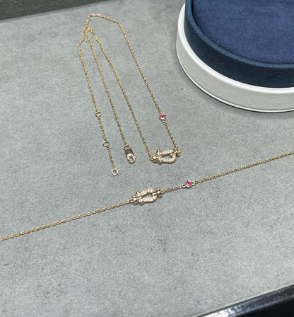 [Eternal Jewelry]FORCE 10 DIAMOND PINK GOLD NECKLACE