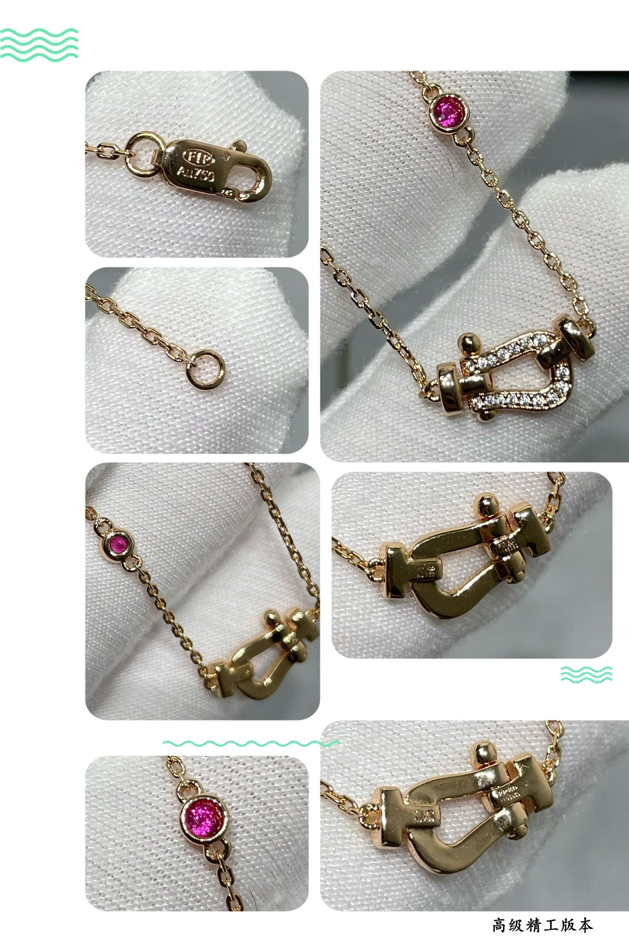 [Eternal Jewelry]FORCE 10 DIAMOND PINK GOLD NECKLACE