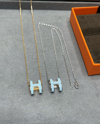 [Eternal Jewelry]POP H SKY BLUE NECKLACE
