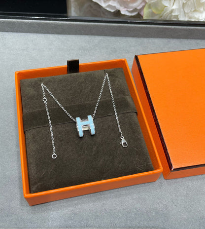 [Eternal Jewelry]POP H SKY BLUE NECKLACE