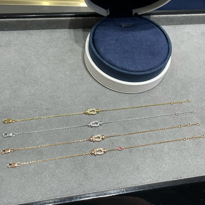 [Eternal Jewelry]FORCE 10 DIAMOND CHAIN LINK PINK GOLD BRACELET