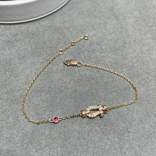 [Eternal Jewelry]FORCE 10 DIAMOND CHAIN LINK PINK GOLD BRACELET