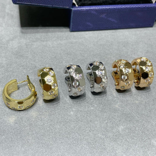 [Eternal Jewelry]BEE LOVE DIAMOND HOOP EARRINGS