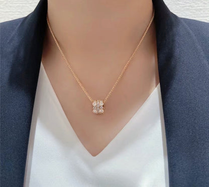 [Eternal Jewelry]BEE LOVE DIAMOND PAVED 3 ROW NECKLACE
