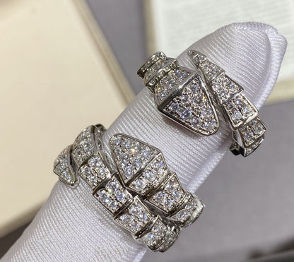 [Eternal Jewelry]SERPENTI LARGE RING SILVER DIAMOND PAVED
