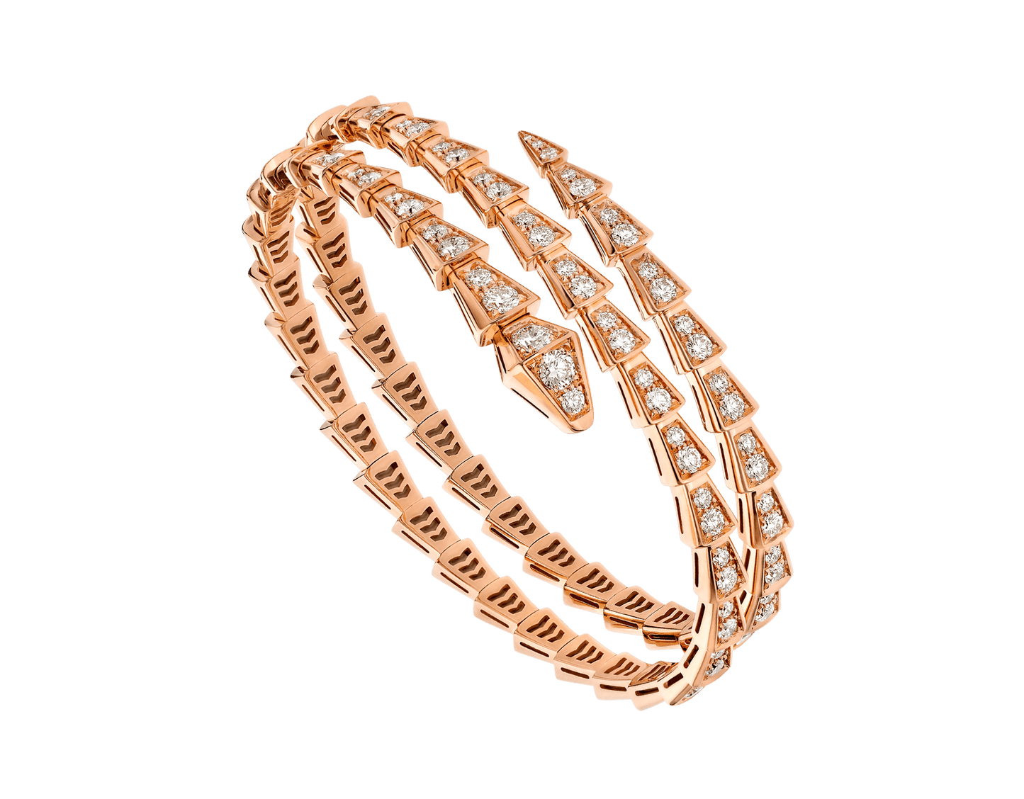 [Eternal Jewelry]SERPENTI BRACELET PINK GOLD DIAMOND DOUBLE ROW