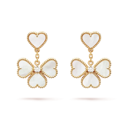 [Eternal Jewelry]CLOVER SWEET WHITE MOP EARRINGS