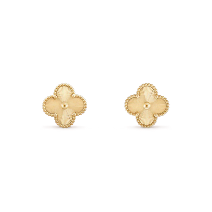 [Eternal Jewelry]CLOVER MINI 9.5MM LASER EARRINGS