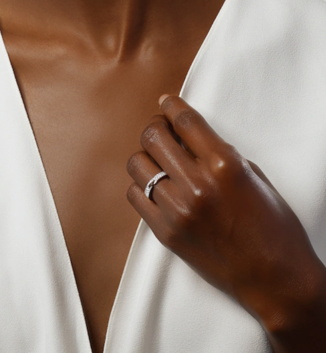 [Eternal Jewelry]ALLIANCE LIENS VIDENCE PAVED DIAMOND 4MM RING