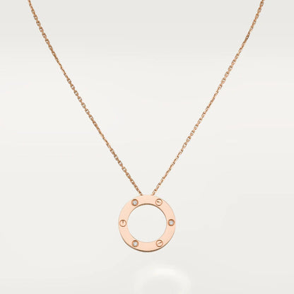 [Eternal Jewelry]LOVE NECKLACE 16MM 3 DIAMONDS