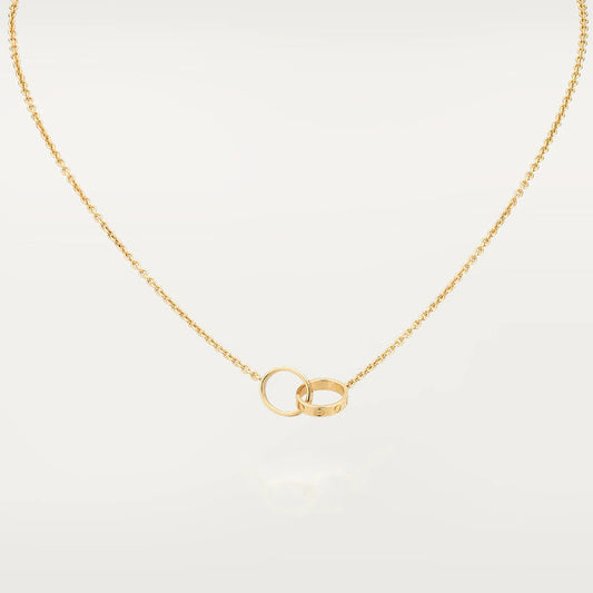 [Eternal Jewelry]LOVE NECKLACE DOUBLE RING GOLD