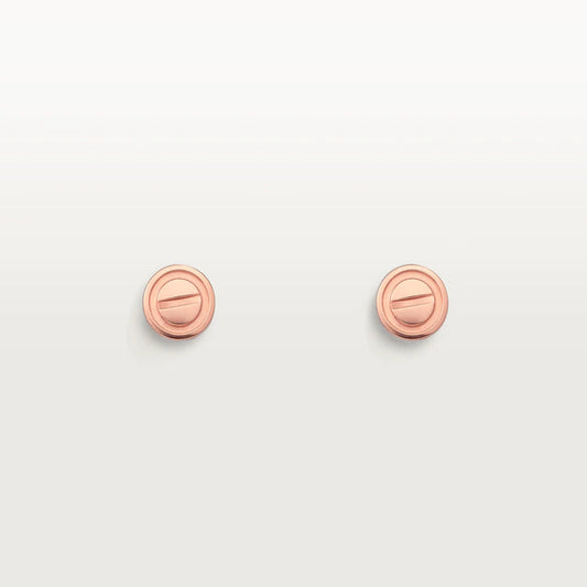 [Eternal Jewelry]LOVE EARRINGS PINK GOLD 10MM
