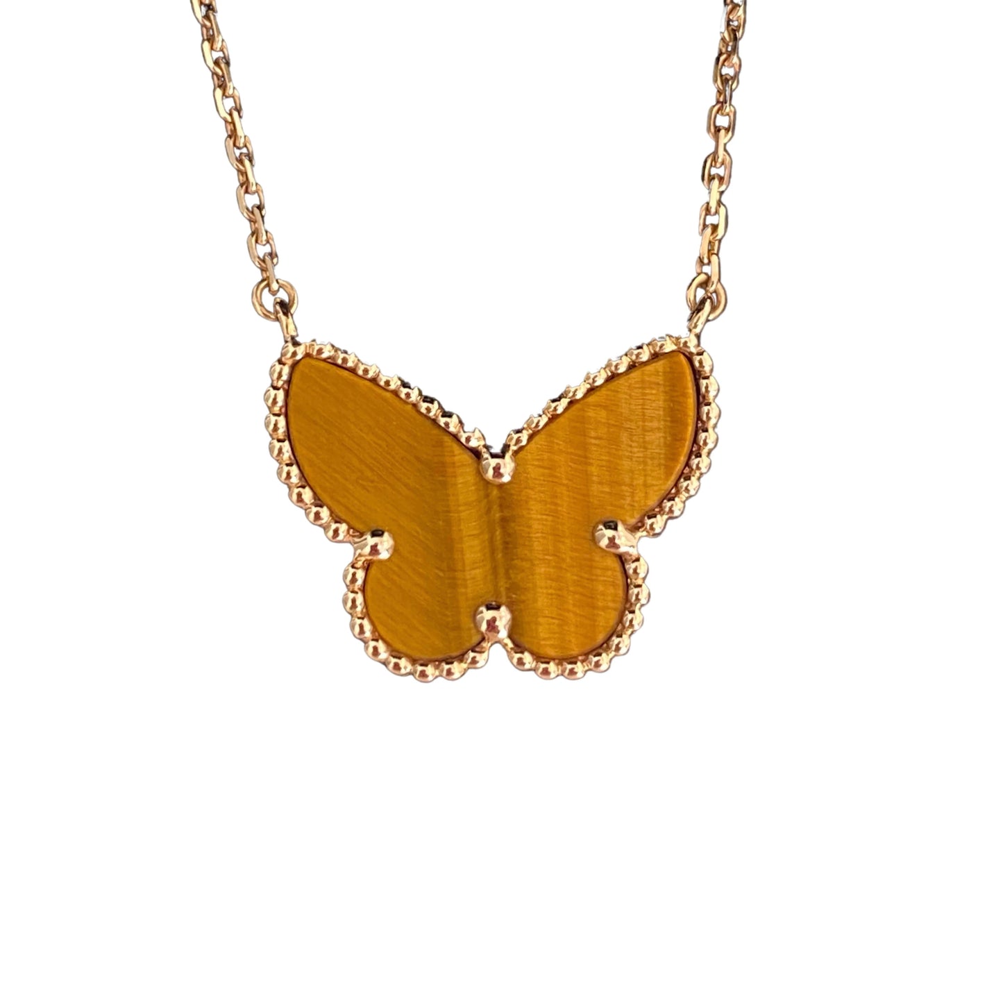 [Eternal Jewelry] TIGER__ EYE BUTTERFLY NECKLACE