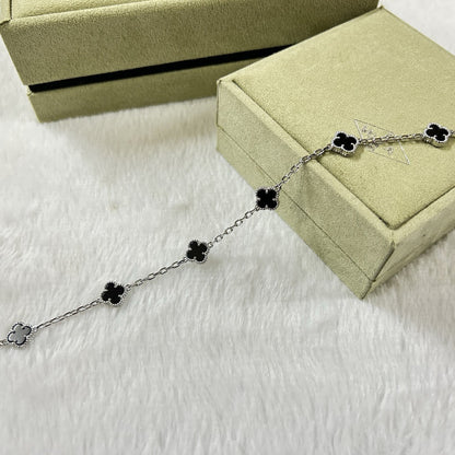 [Eternal Jewelry]CLOVER 6 MOTIF  ONYXS BRACELET