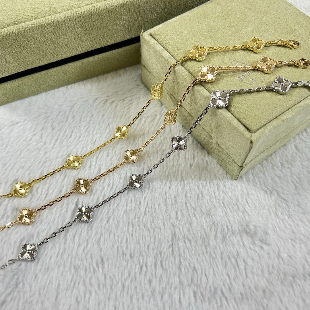 [Eternal Jewelry]CLOVER 6 MOTIF DIAMOND BRACELET