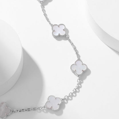 [Eternal Jewelry]CLOVER 10 MOTIFS WHITE MOTHER OF PEARL NECKLACE