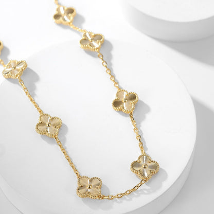 [Eternal Jewelry]CLOVER 10 MOTIFS LASER NECKLACE