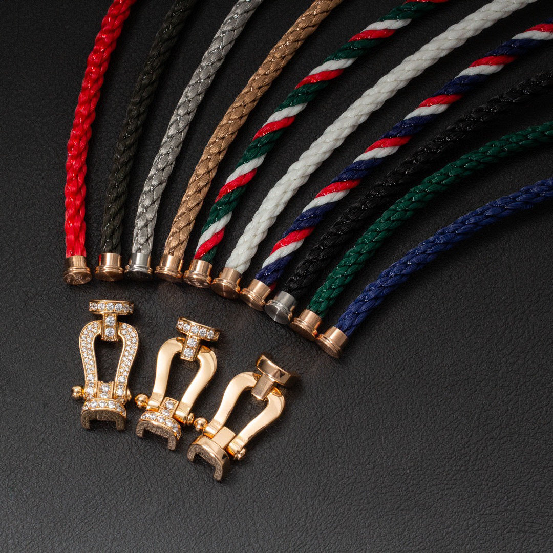 [Eternal Jewelry]FORCE LARGE HORSESHOE HALF DIAMOND BRACELET ROSE GOLD