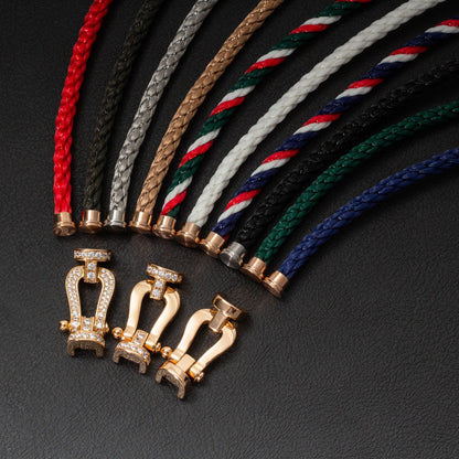 [Eternal Jewelry]FORCE LARGE HORSESHOE HALF DIAMOND BRACELET SILVER