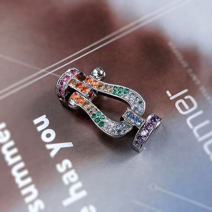 [Eternal Jewelry]FORCE LARGE HORSESHOE  COLORED DIAMOND BRACELET ROSE GOLD