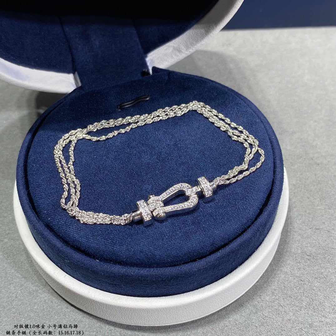 [Eternal Jewelry]FORCE SMALL HORSESHOE  DIAMOND CHAIN ROPE BRACELET