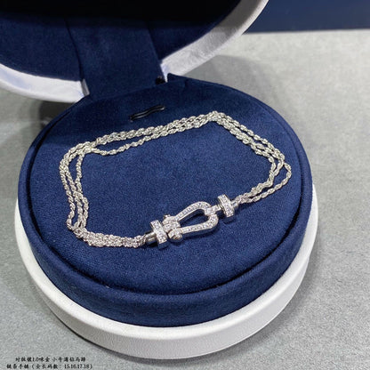 [Eternal Jewelry]FORCE SMALL HORSESHOE  DIAMOND CHAIN ROPE BRACELET