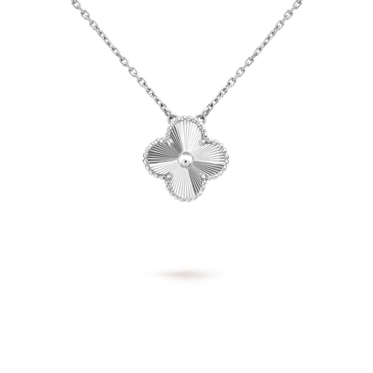 [Eternal Jewelry]CLOVER 15MM LASER NECKLACE SILVER