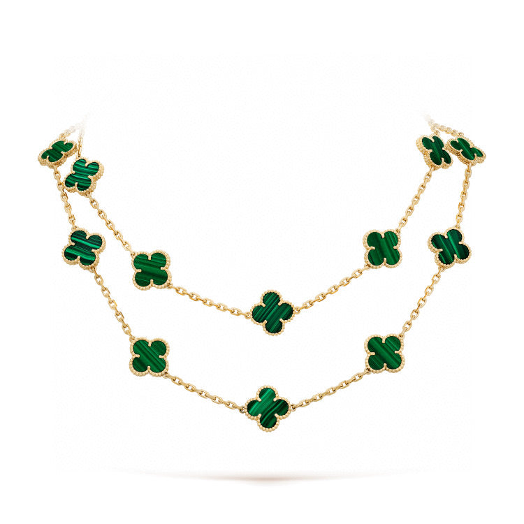 [Eternal Jewelry]CLOVER 20 MOTIFS MALACHITE GOLD