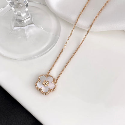 [Eternal Jewelry]LUCKY  WHITE MOP  PLUM BLOSSOM NECKLACE