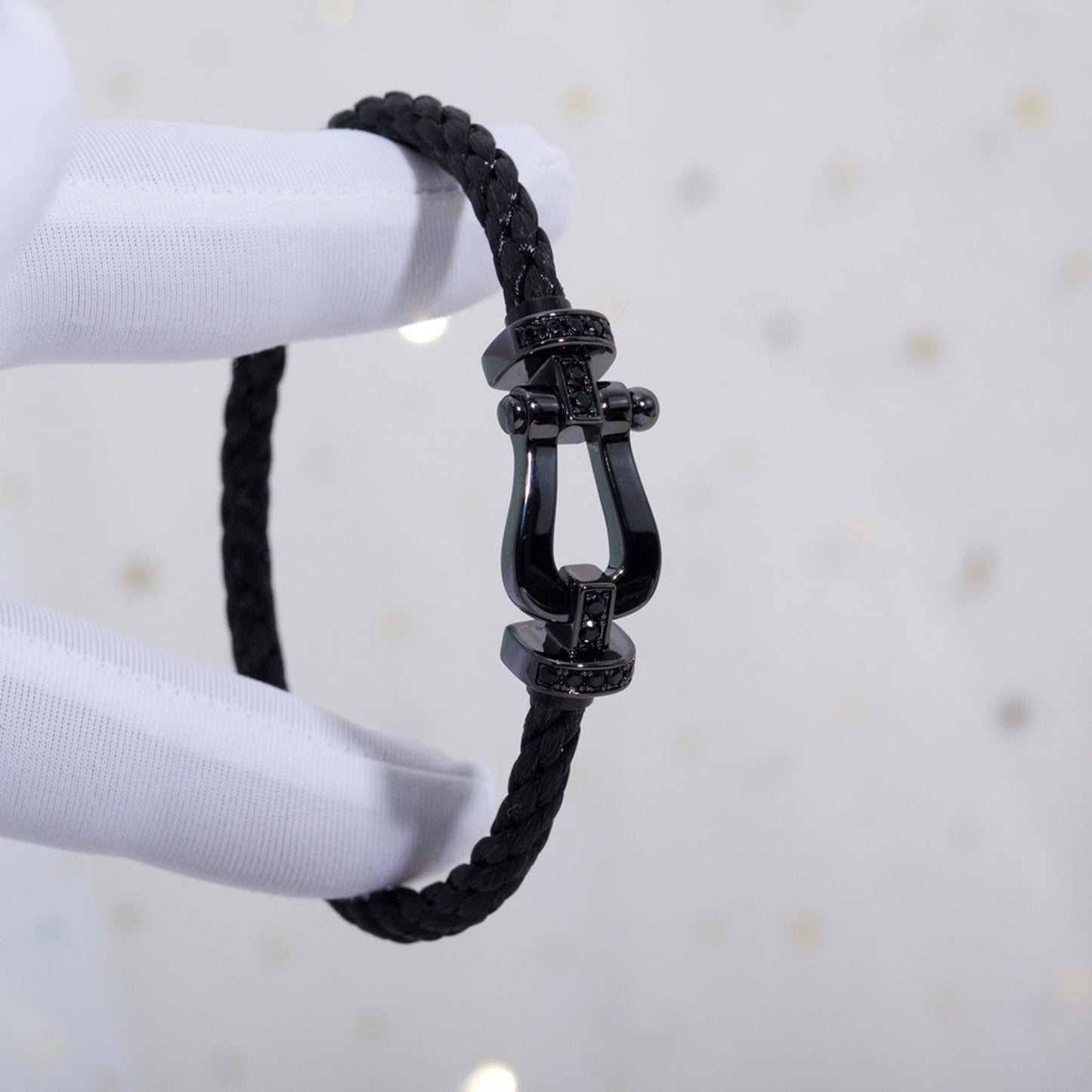 [Eternal Jewelry]FORCE LARGE SERIES HORSESHOE BLACK SAMURAI BRACELET