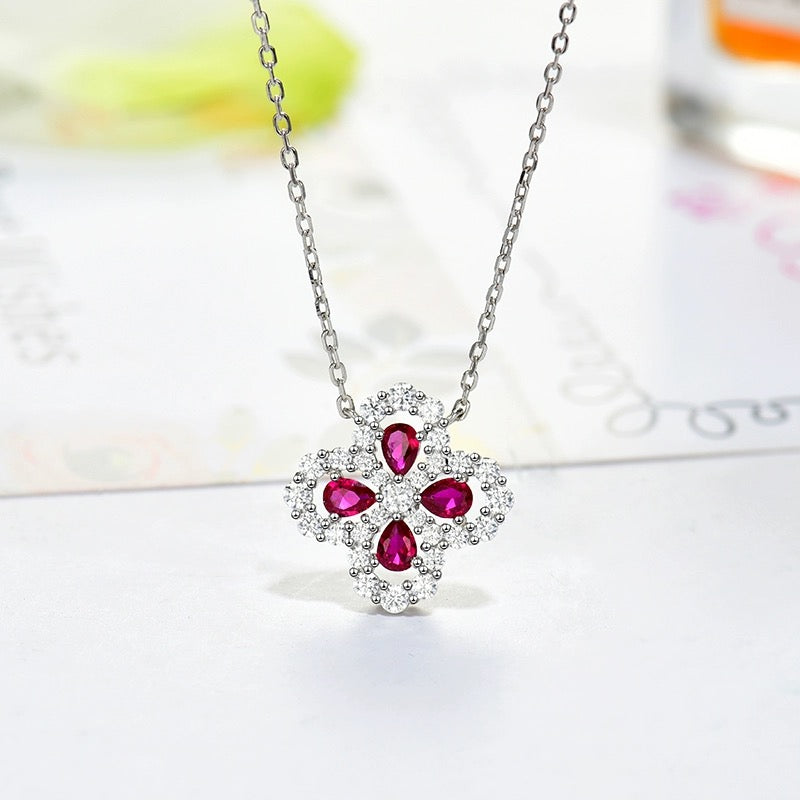 [Eternal Jewelry]LOOP NECKLACE FULL MOTIF DIAMOND 16MM MULTIPLE COLORS