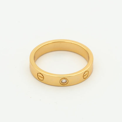 [Eternal Jewelry]LOVE RING 4MM 1 DIAMOND PINK GOLD