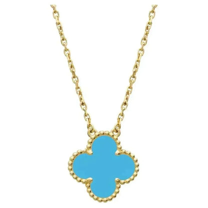 [Eternal Jewelry]CLOVER 15MM VINTAGE TURQUOISE NECKLACE