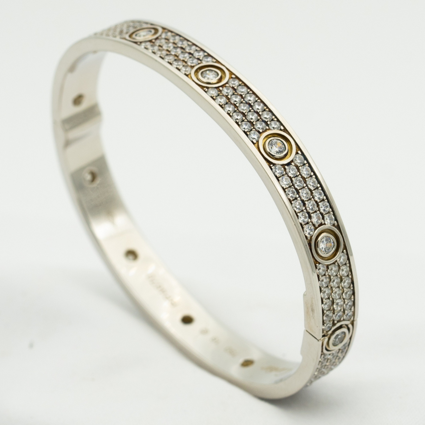 [Eternal Jewelry]LOVE BRACELET 6.1MM DIAMOND-PAVED 10 BIG DIAMONDS