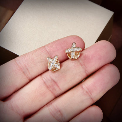 [Eternal Jewelry]JEUX DE GOLD DIAMOND EARRINGS