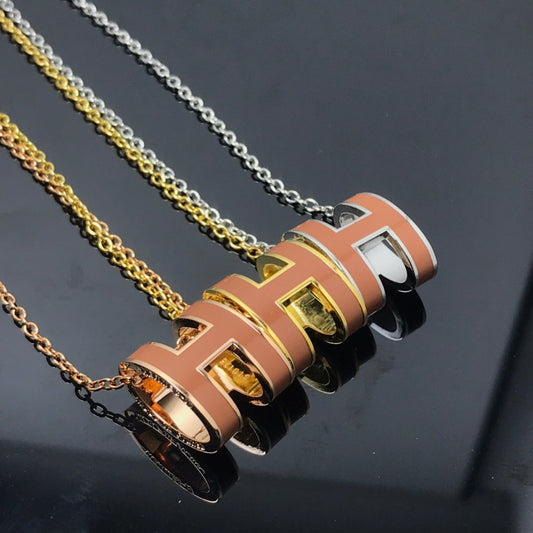 [Eternal Jewelry]H NECKLACE BROWN