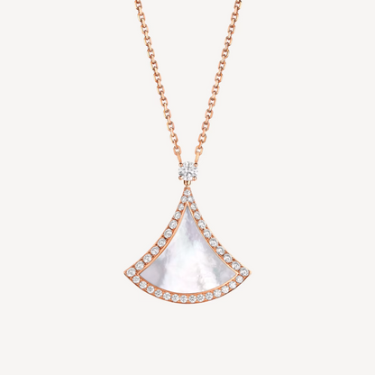 [Eternal Jewelry]DREAM MOP DIAMOND PAVED PINK GOLD NECKLACE