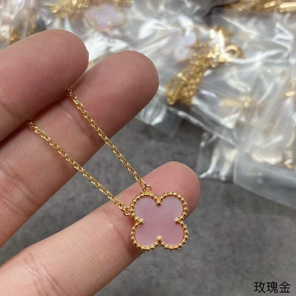 [Eternal Jewelry]CLOVER MINI 9.5mm Pink Necklace