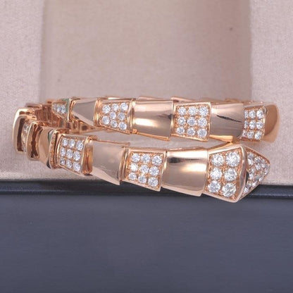[Eternal Jewelry]SERPENTI WIDE BRACELET PINK GOLD DIAMOND