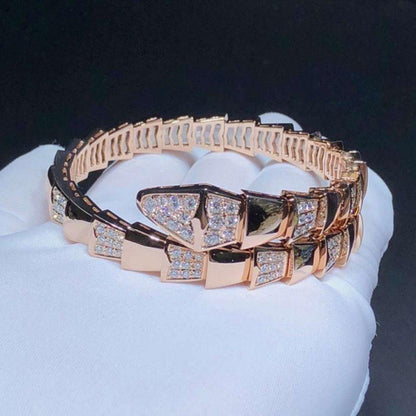 [Eternal Jewelry]SERPENTI WIDE BRACELET PINK GOLD DIAMOND