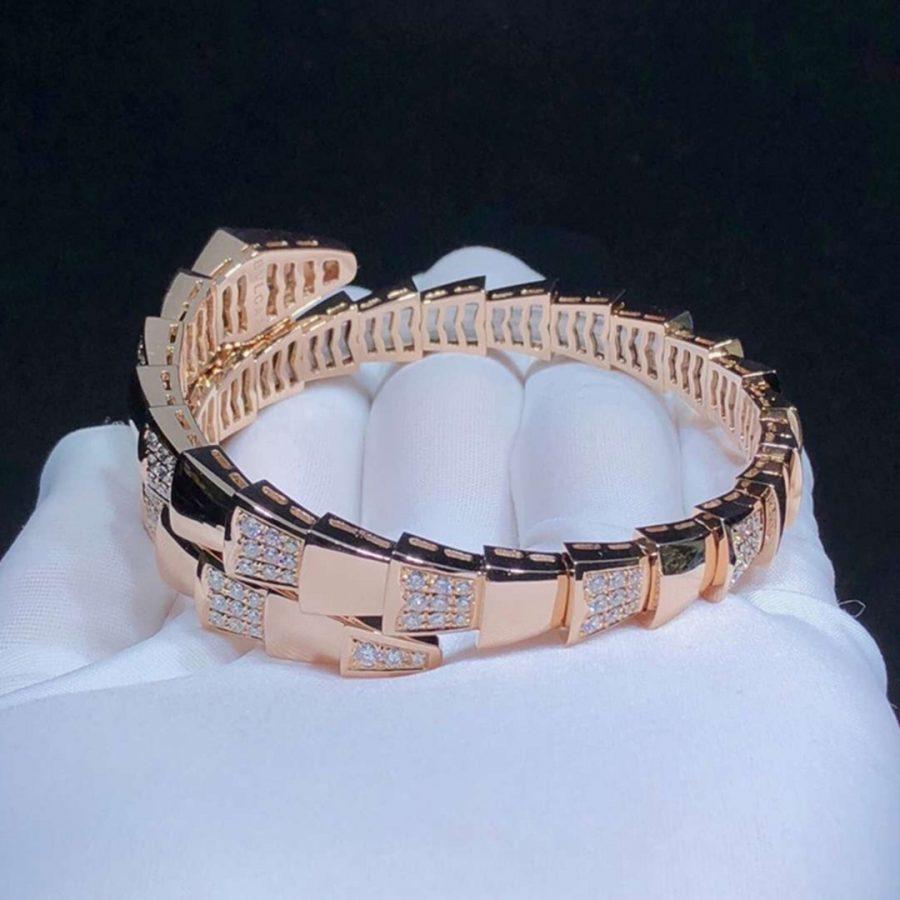 [Eternal Jewelry]SERPENTI WIDE BRACELET PINK GOLD DIAMOND