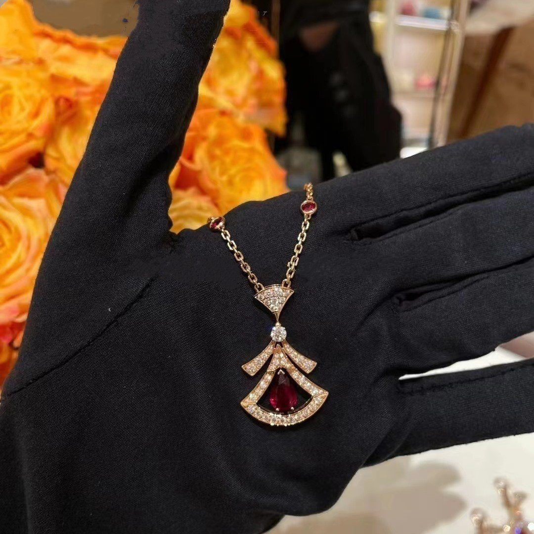 [Eternal Jewelry]DREAM NECKLACE CARNELIAN DIAMOND PINK GOLD