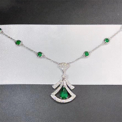 [Eternal Jewelry]DREAM NECKLACE MALACHITE DIAMOND SILVER