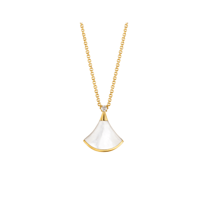 [Eternal Jewelry]DREAM NECKLACE WHITE MOP GOLD 1 DIAMOND