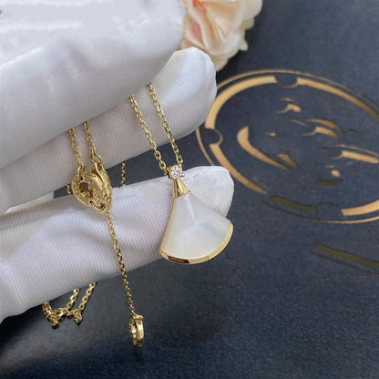 [Eternal Jewelry]DREAM NECKLACE WHITE MOP GOLD 1 DIAMOND