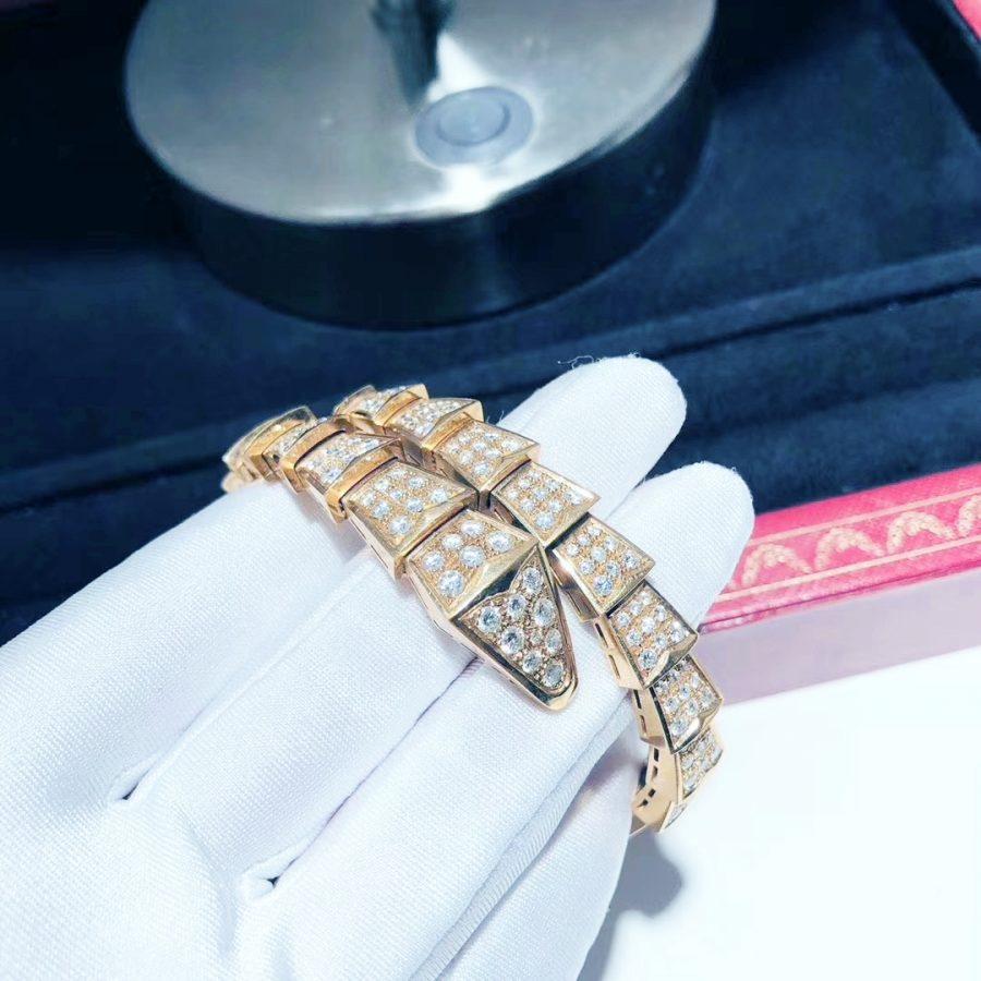 [Eternal Jewelry]SERPENTI BRACELET 8MM PINK GOLD DIAMOND