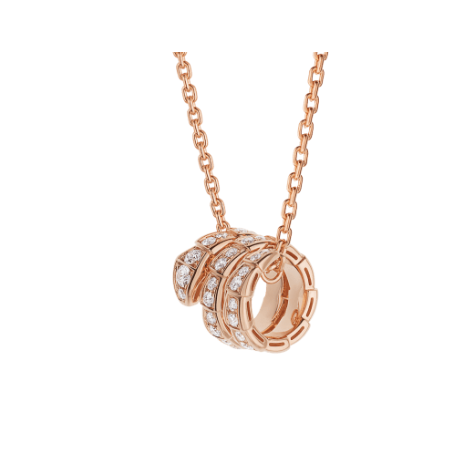 [Eternal Jewelry]SERPENTI PINK GOLD NECKLACE DOUBLE RING DIAMOND