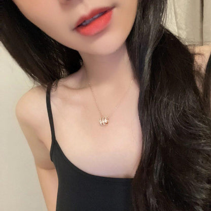 [Eternal Jewelry]SERPENTI PINK GOLD NECKLACE DOUBLE RING DIAMOND